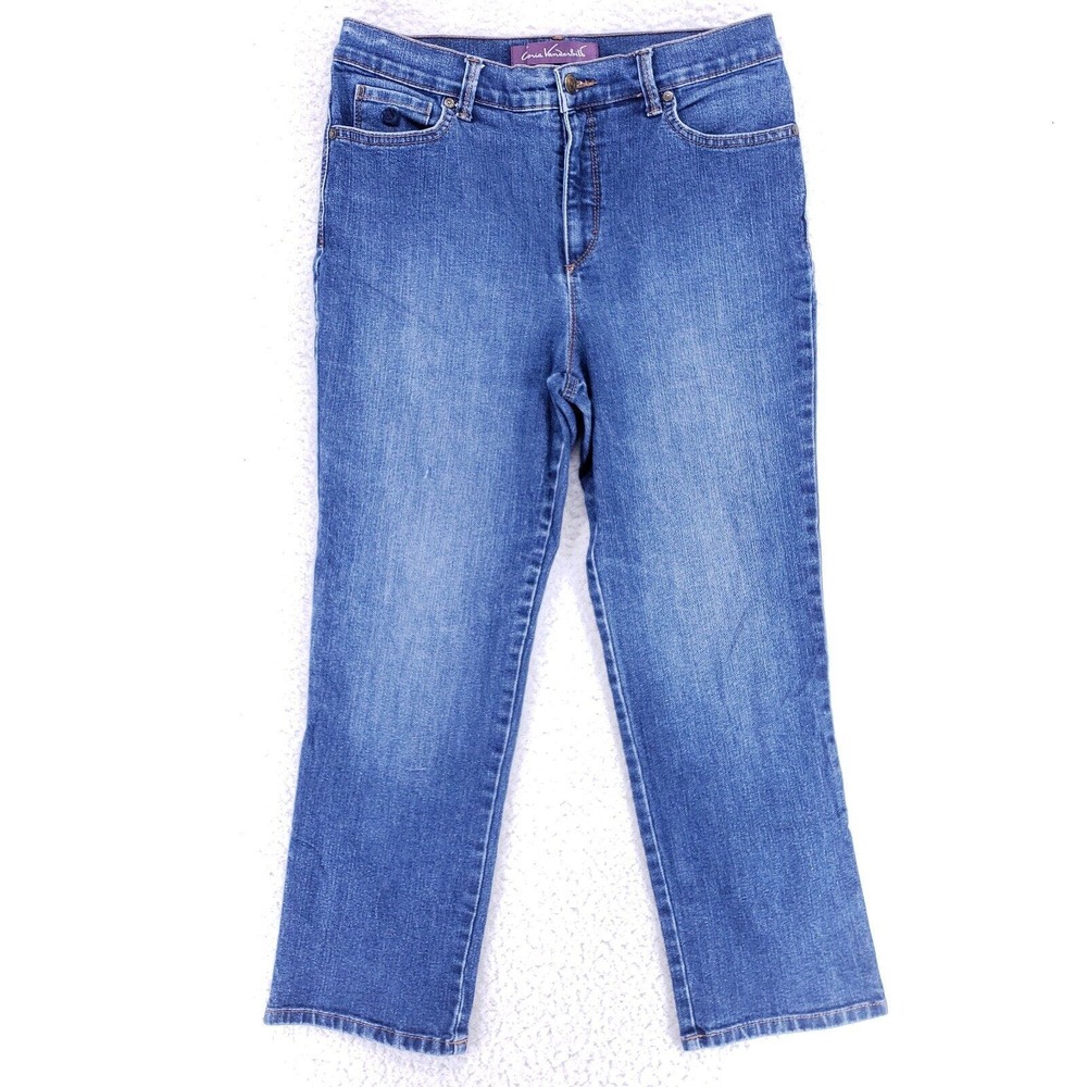 Gloria Vanderbilt Jeans Denim Cotton Womens SZ 10 Blue Straight Stretch VTG Slim